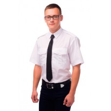 Рубашка охранника под заправку, короткий рукав, белая