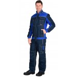 Костюм "Престиж-Люкс" куртка, брюки синий с васильковым пл. 275 г/кв.м