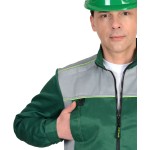 Костюм "ПРАКТИК-1" куртка, п/к зеленый со св. серым