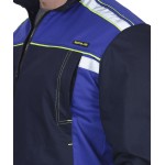 Костюм "Практик-Люкс" куртка, п/к т.синий с васильковым 80% х/б, МВО пл. 255 г/кв.м 