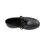 Туфли женские на шнуровке черные иск. кожа
