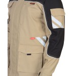Костюм "Вест-Ворк" куртка, брюки песочный с черным пл. 275 г/кв.м