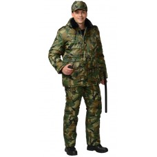 Костюм "Безопасность" зимний: куртка дл., п/комб. КМФ зеленый
